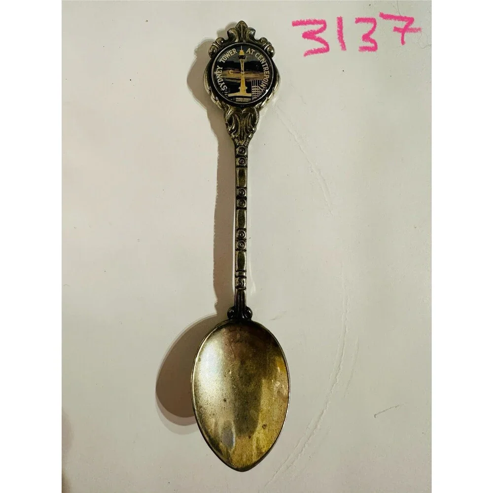 Vintage Souvenir Spoon Lot 5PC Silverplated Travel Canada Sydney Graceland